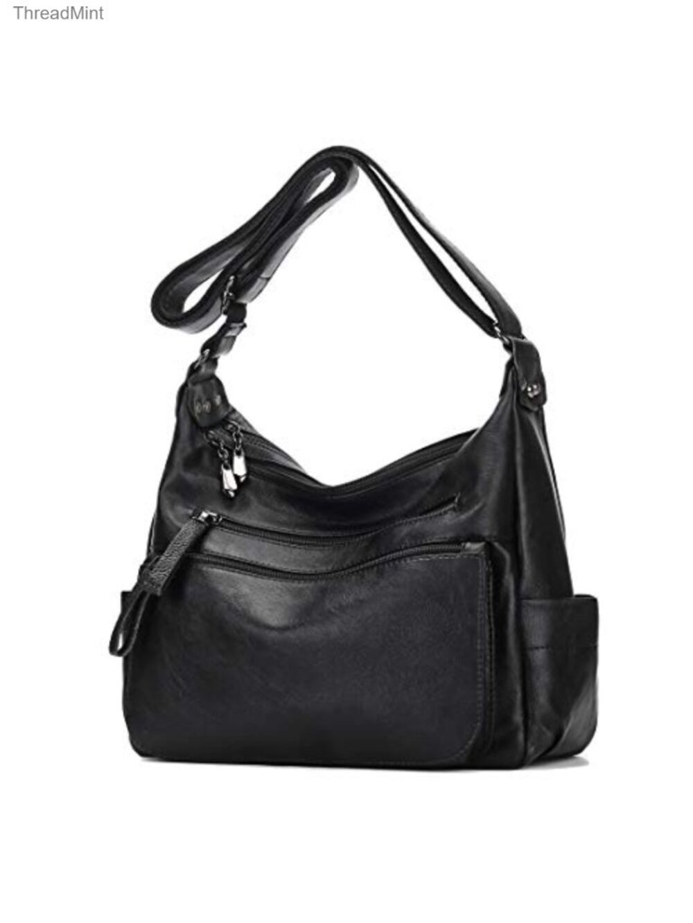 PU Leather Hobo Crossbody Bag Multi-Pocket Women Shoulder Handbag